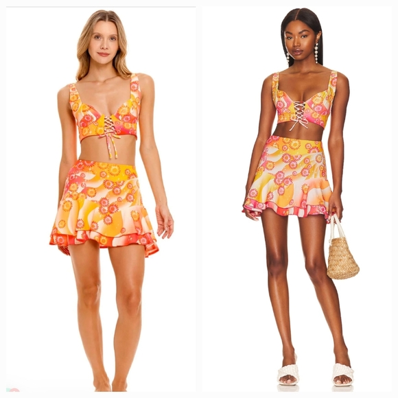Agua Bendita Tops - Agua Bendita x Revolve Kaia Solaris Top